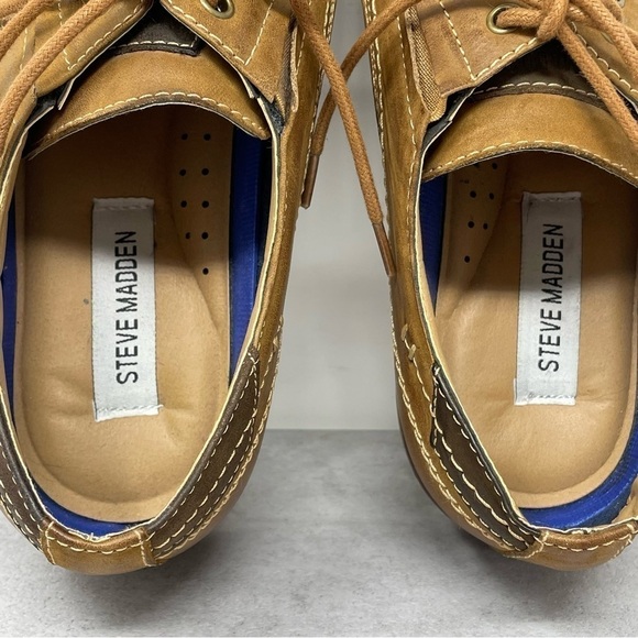 Steve Madden Brown TABLOID Leather Lace Up Oxford Shoes US 11.5 Mens - Picture 8 of 11